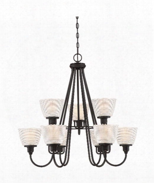 Dublin 32" 9 Light Chandelier In Black