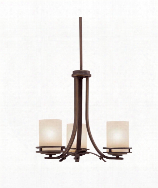 Hendrik 19" 3 Light Mini Chandelier In Olde Bronze