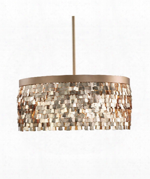 Tillie 21" 3 Light Large Pendant In Textured Gold