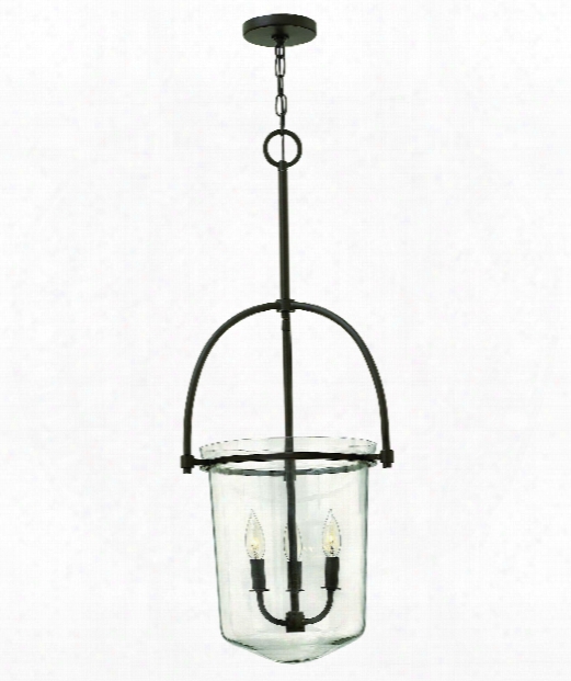 Clancy 16" 3 Light Foyer Pendant In Buckeye Bronze