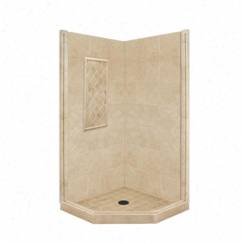 American Bath Factory P21-2324p-ob 60l X 36w Basic Shower Package By the side of Aged World Bronze Accessorie