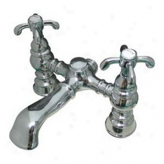 Kingston Brass Cc1134t2 Vintage Deck Mount Clawfoot Tub Filler, Polished Brass
