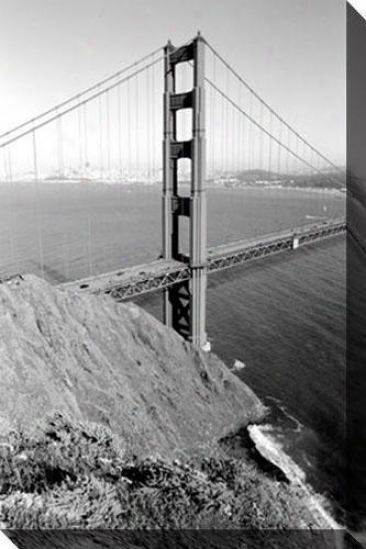 "golden Gate-sf Canvas Wall Adt - 32""hx48""w, Black"