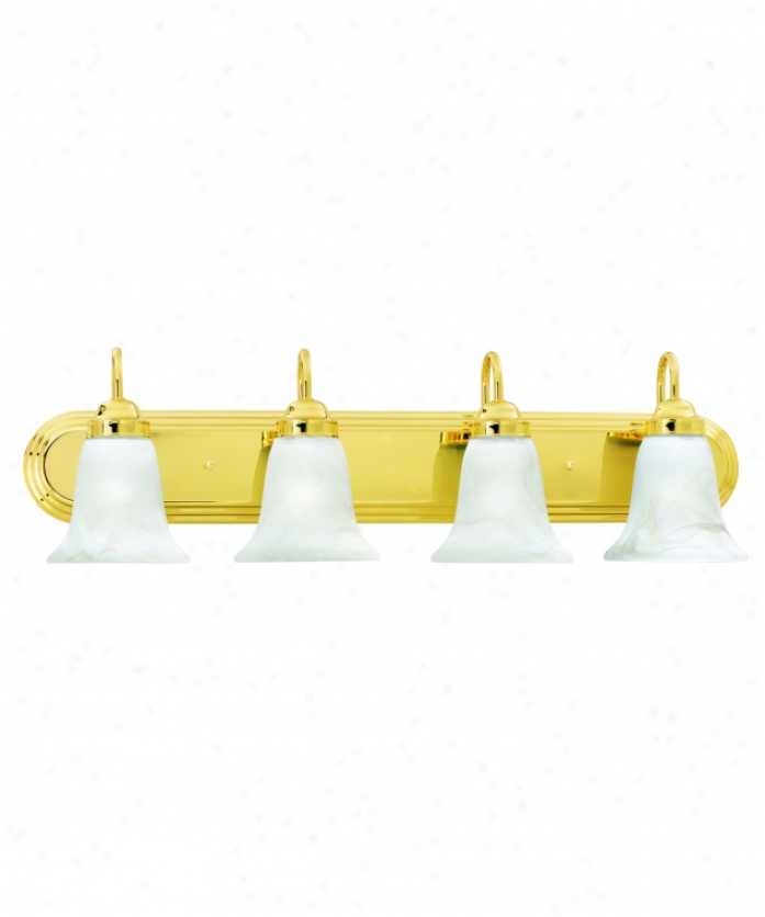 Thomas Lighting Sl75841 Homestead 4 Light Bath Vanity Light In Polished Brasa With Swirl Alabaster Style Glass Glass