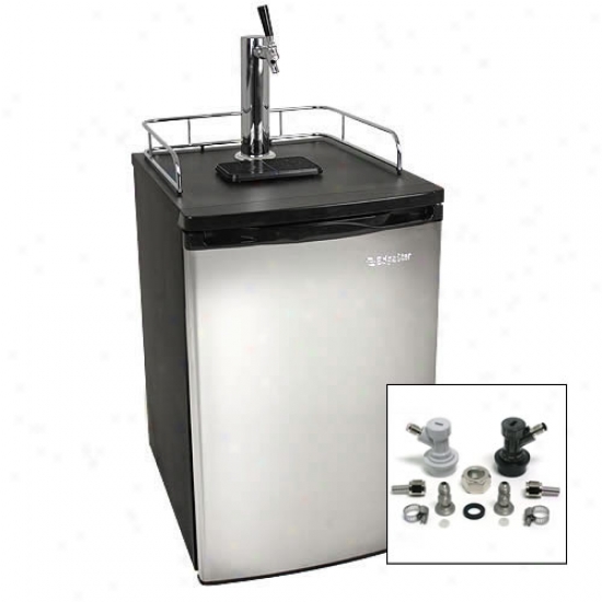 Edgestar Full Size Kegerztor With Stainless Steel Door W/ Home Brew Tap