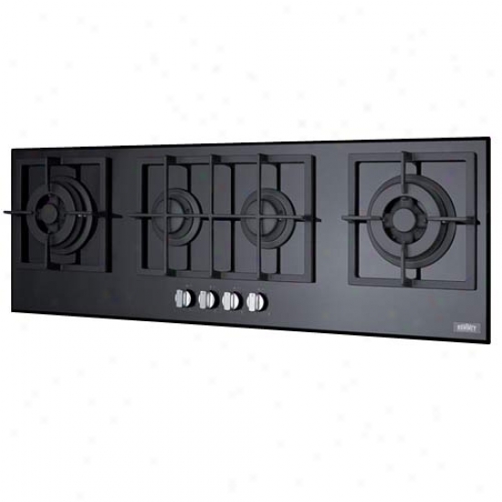 Summit 4-burner Isalnd Gws-on-glass Cooktop W/sealed Burners & Cast Iron Grates